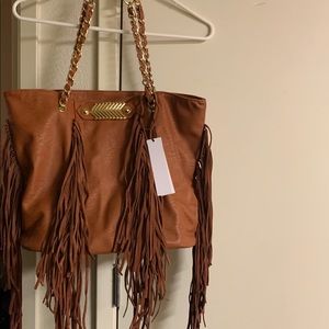 Large brown leather bag